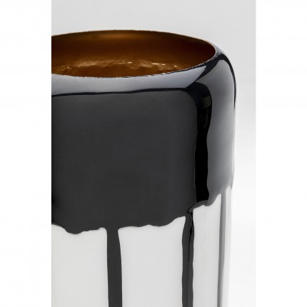 Vase Macchie 45cm noir et blanc Kare Design