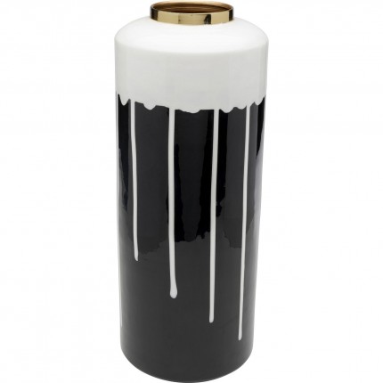 Vase Macchie 50cm noir et blanc Kare Design