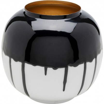 Vase Macchie 23cm noir et blanc Kare Design