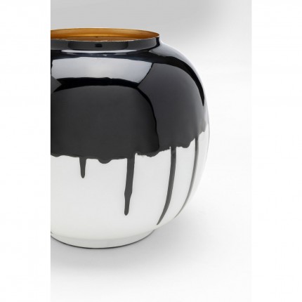 Vase Macchie 23cm noir et blanc Kare Design
