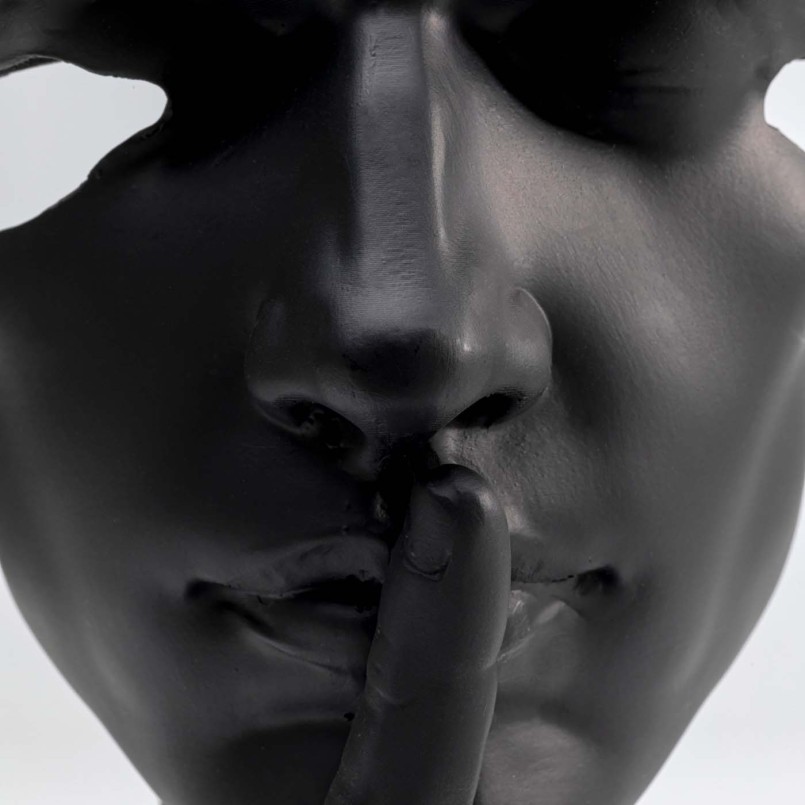 Déco visage noir silence - Kare Design