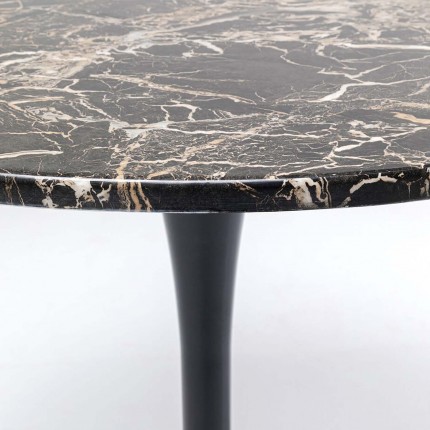 Table Schickeria 80cm effet marbre noir Kare Design