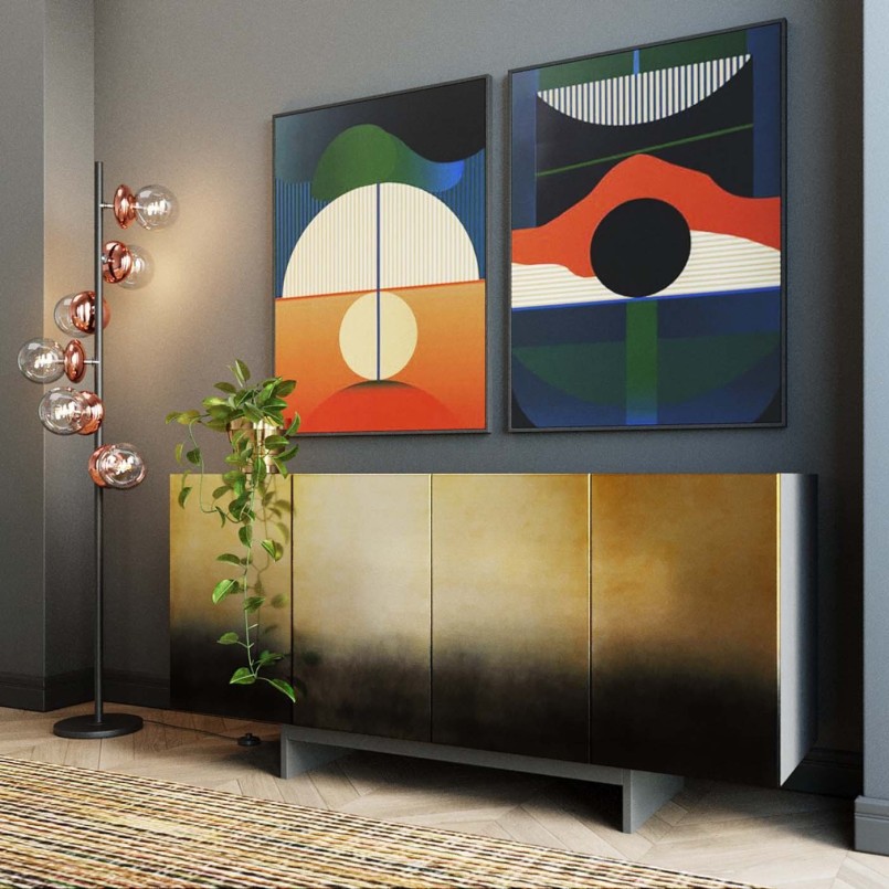 Abstract painting sunset - Sunset - Kare Design