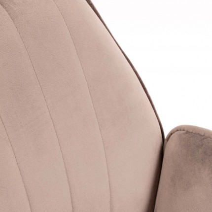 Chaise de bureau pivotante Marisa velours gris Kare Design