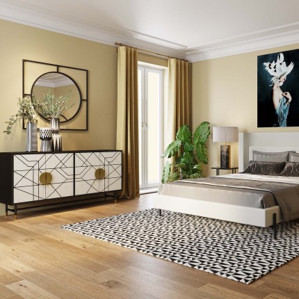 Miroir Stanford 90x90cm noir Kare Design