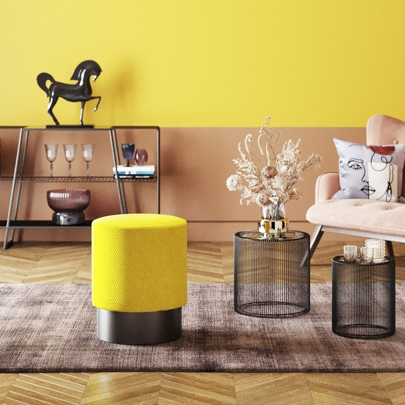 Modern Side Table Black - Wire - Kare Design