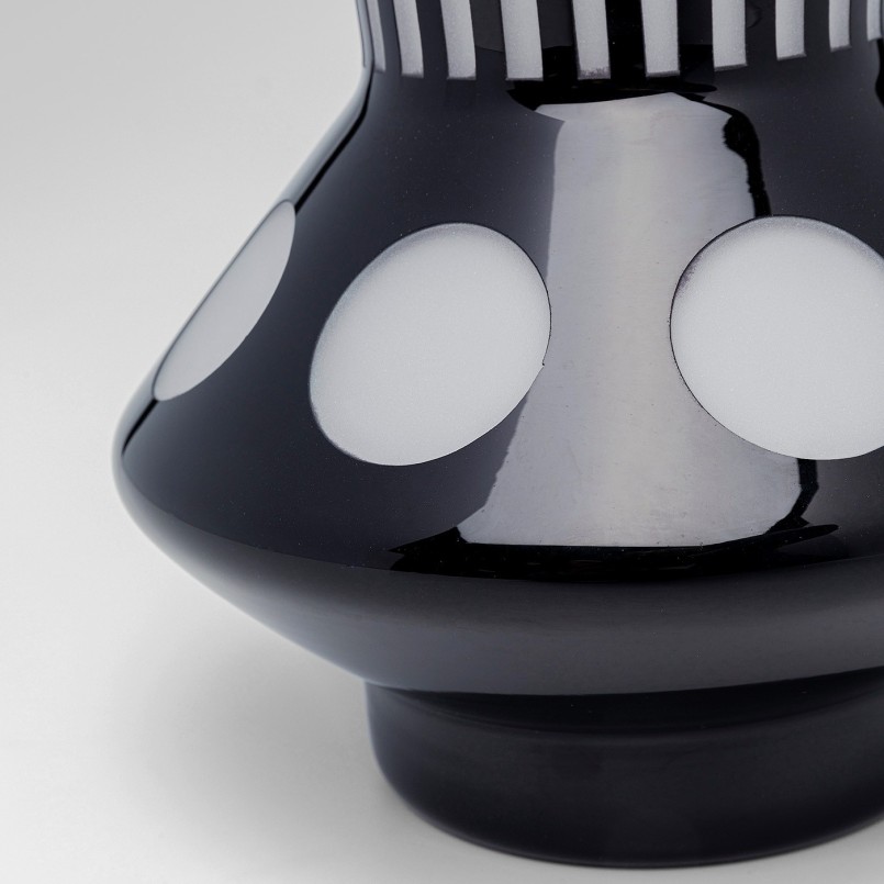 Vase rétro noir et blanc - Brillar - Kare Design