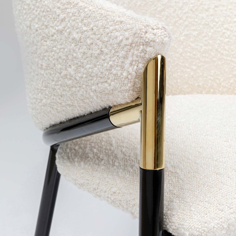 Chair with retro cream armrests - Boulevard - Kare Design