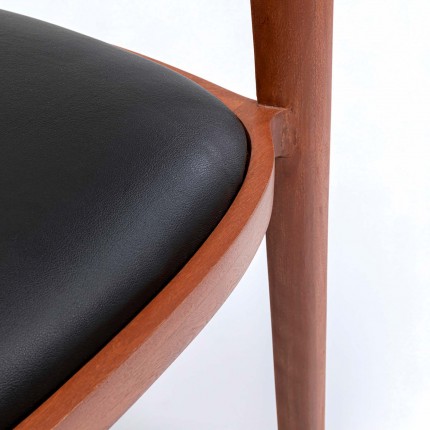 Chaise avec accoudoirs Valencia marron et noire Kare Design