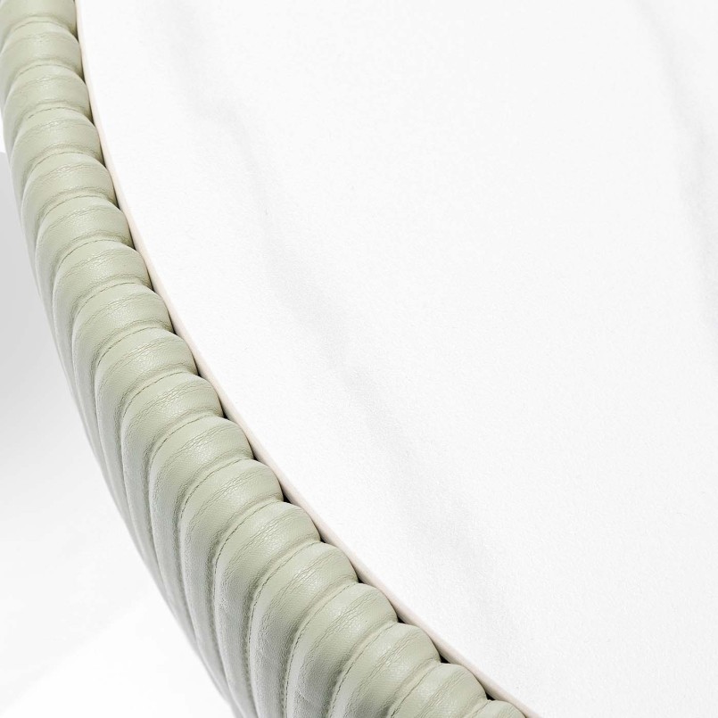 Round white marble effect side table - Endless - Kare Design