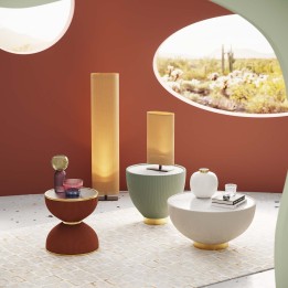 Table d'appoint en céramique et simili vert - Endless - Kare Design