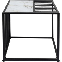 Table d'appoint moderne noire et blanche - Twisted - Kare Design