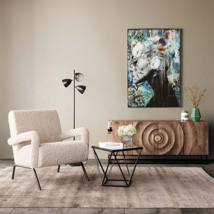 Table d'appoint Cristallo 50x50cm noire Kare Design