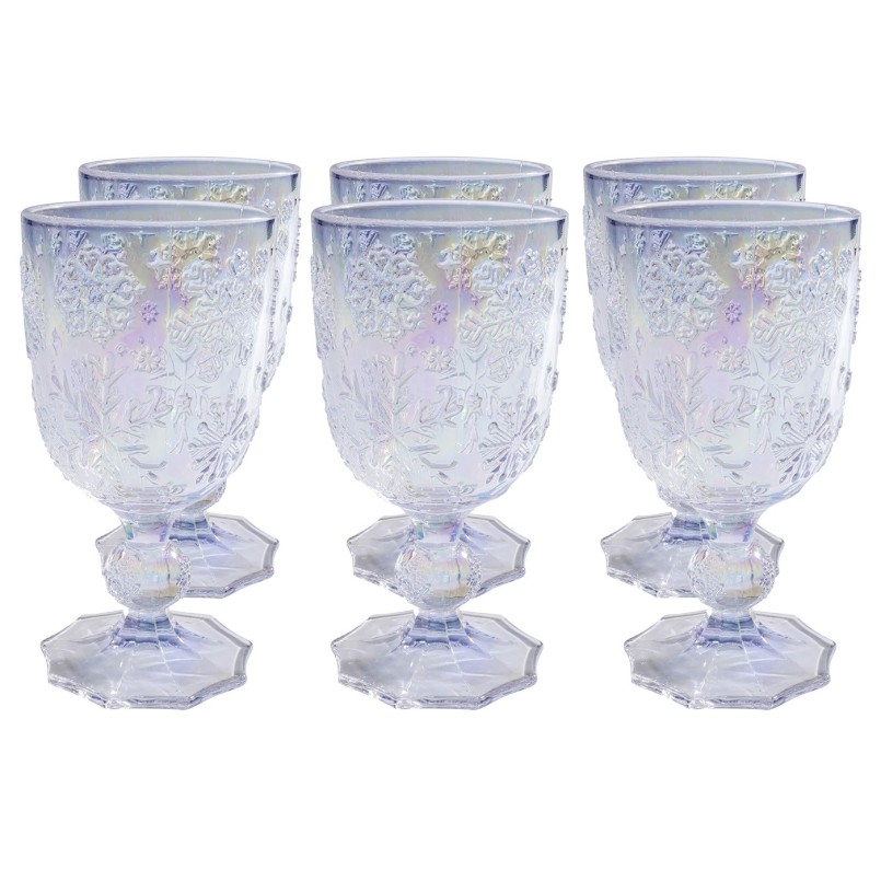 Water glasses with embossed snowflakes - Ice Flowers - Kare Design