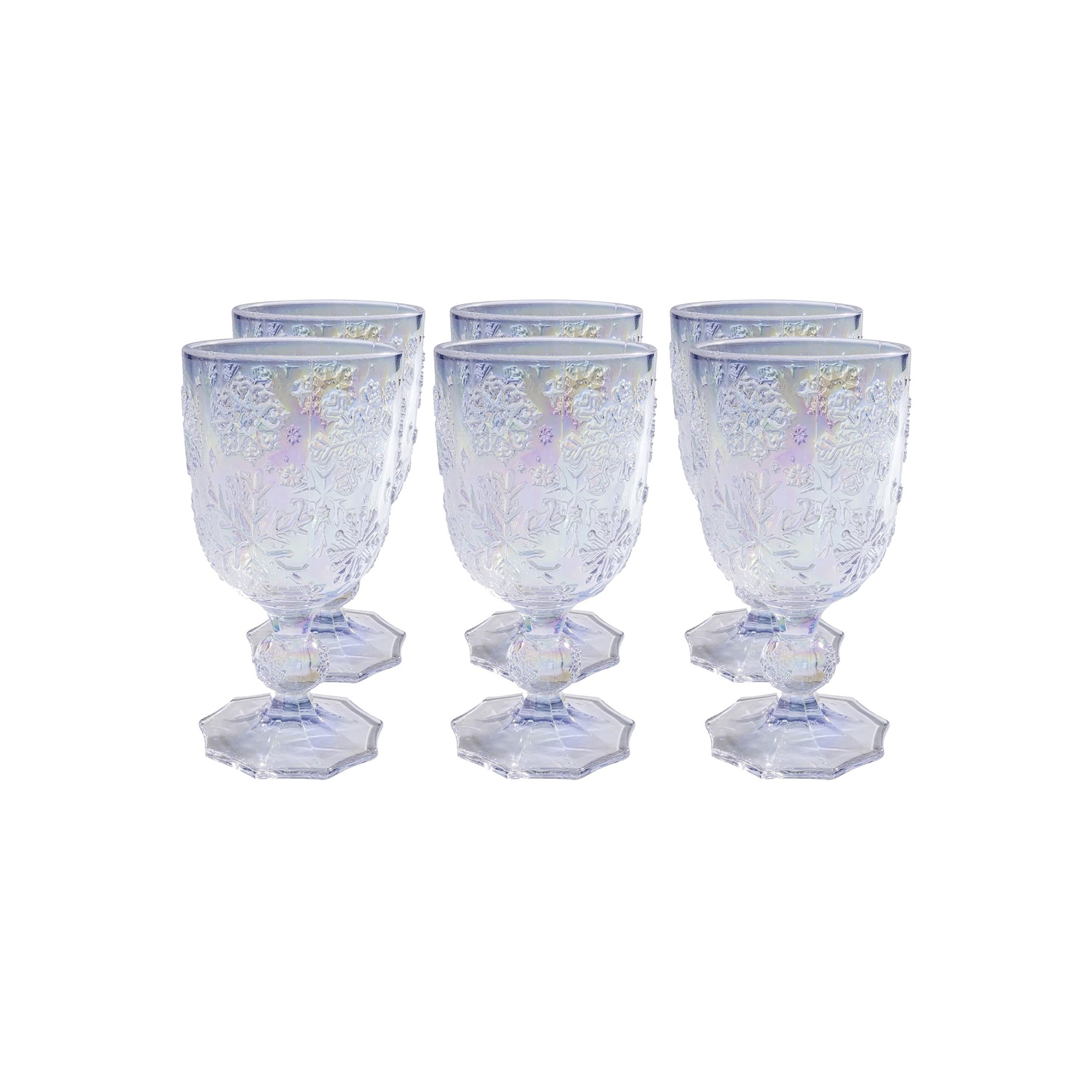 Verres à vin Ice Flowers violets set de 6 Kare Design