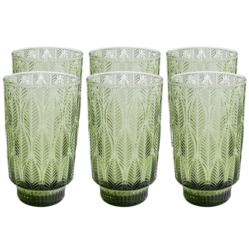 Green glass water glasses - Fogli - Kare Design