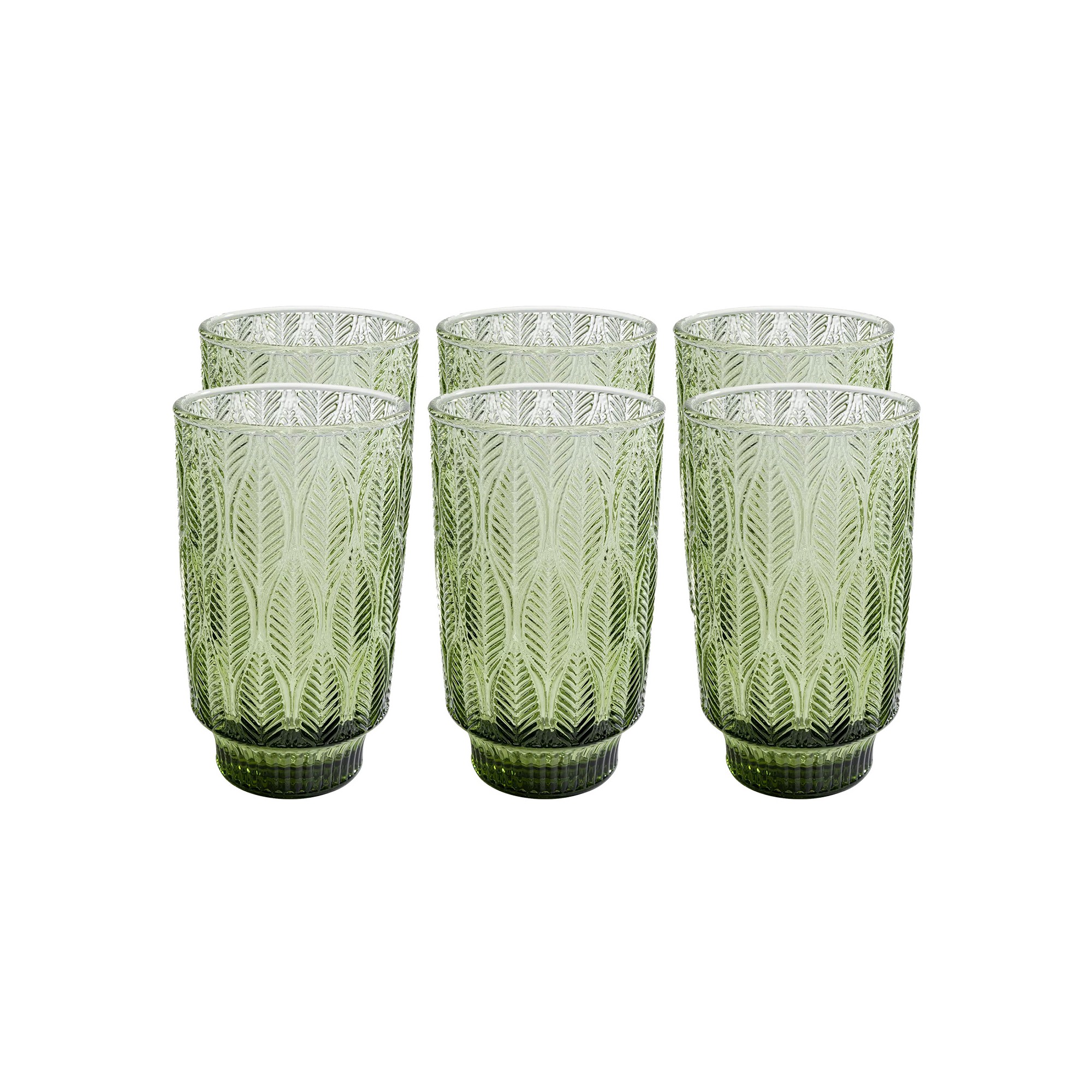 Verres à eau Fogli verts set de 6 Kare Design