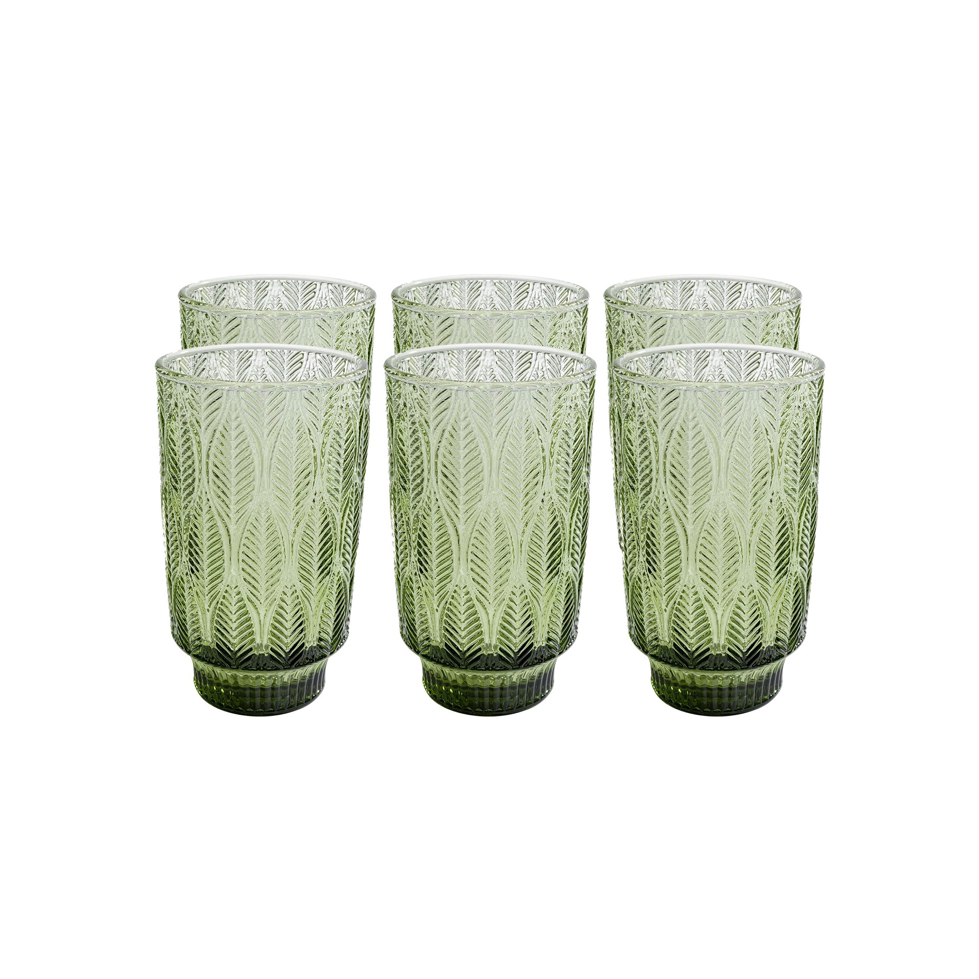 Verres à eau Fogli verts set de 6 Kare Design