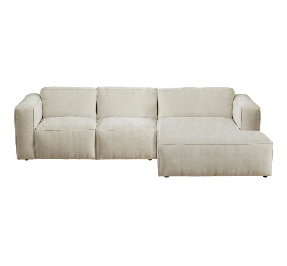 Canapé d'angle Henry 285cm crème droite Kare Design