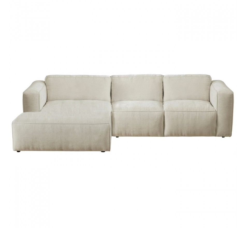 Canapé d'angle Henry 285cm crème gauche Kare Design