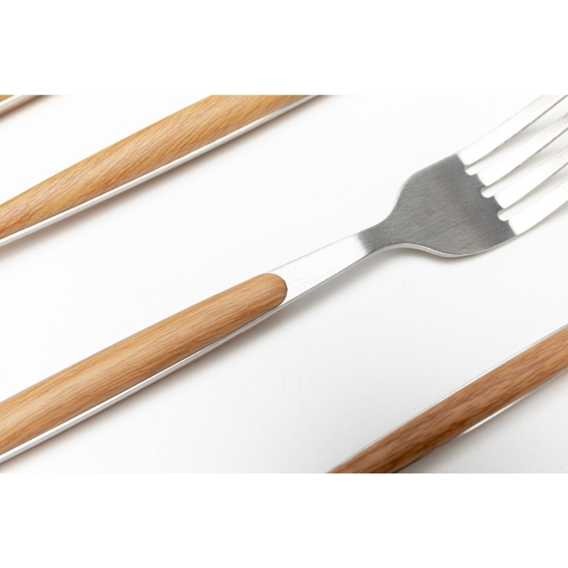Silver-plated steel and imitation wood cutlery - Paris - Kare Design