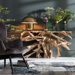 Ethnic wooden console - Roots - Kare Design