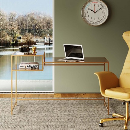Bureau Loft 134x60cm doré Kare Design