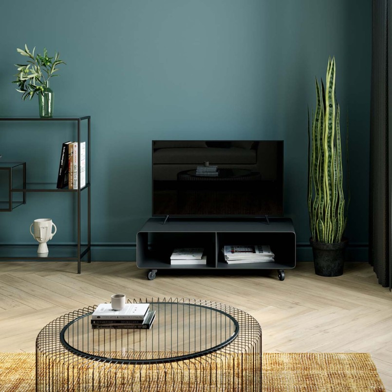 Meuble TV en acier gris - Lounge - Kare Design