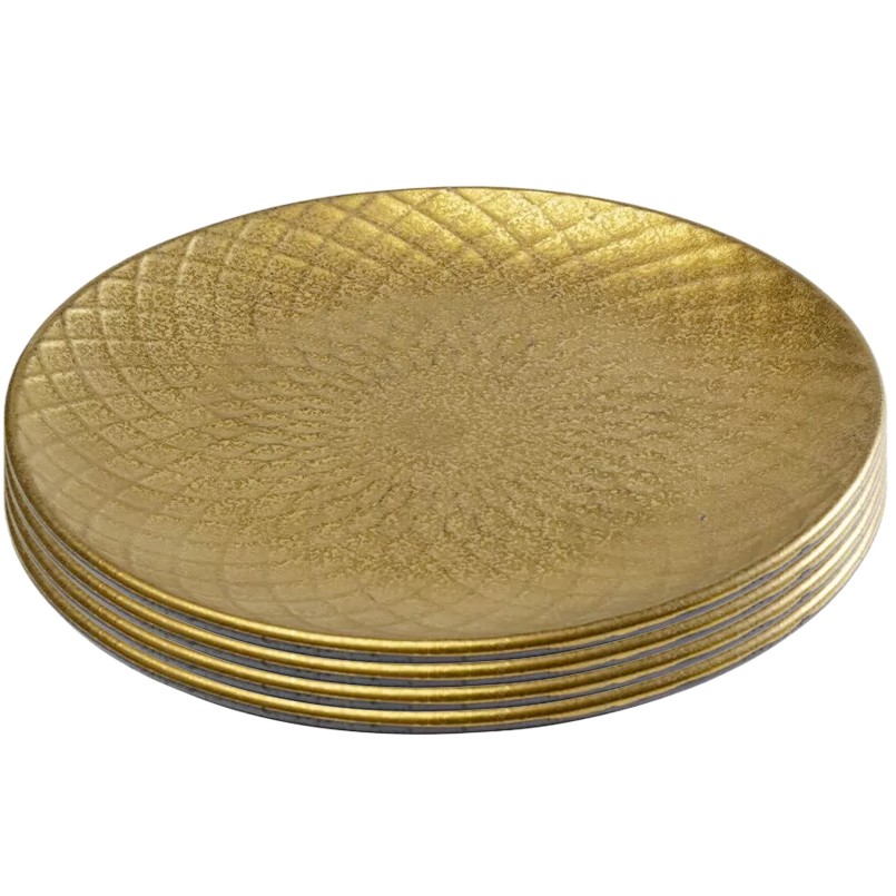 Gold ceramic plates - Diva - Kare Design