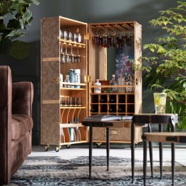 Vintage brown trunk bar - West Coast - Kare Design
