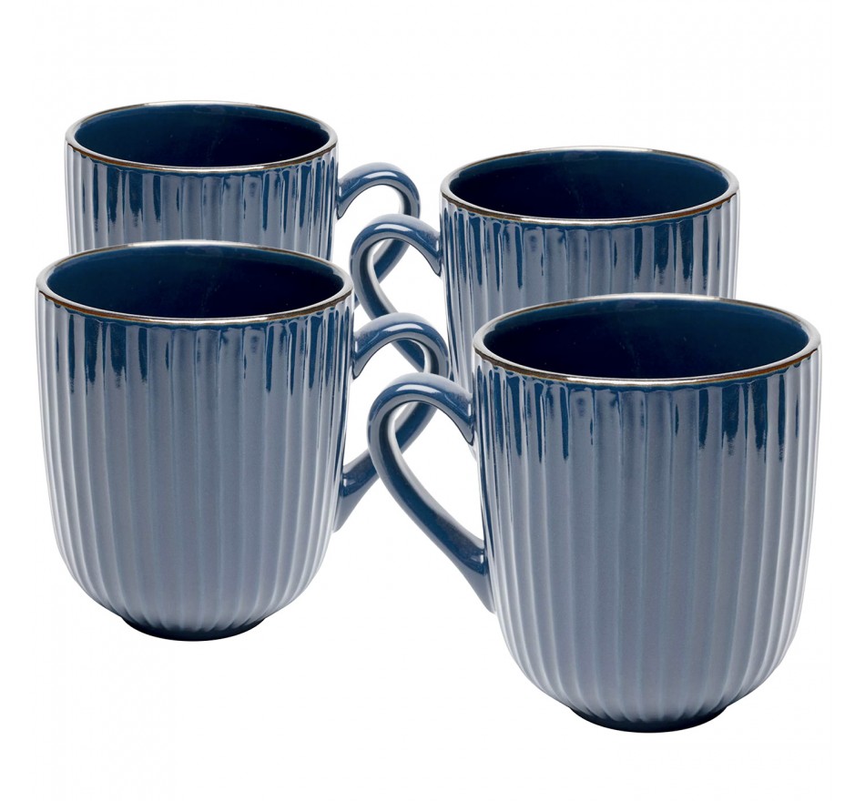 Mug Muse blue (4/Set) Kare Design Mug Muse blue (4/Set) Kare Design