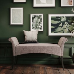 Banc bohème velours gris - Motley- Kare Design
