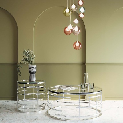 Table basse Jupiter 100cm argentée Kare Design Table basse Jupiter 100cm argentée Kare Design