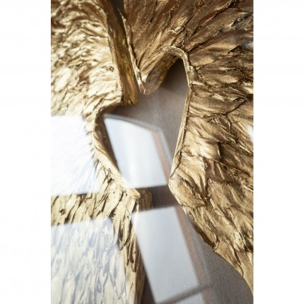 Tableau 3D ailes blanches et dorées 120x120cm Kare Design