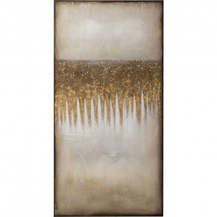 Peinture à l'huile Abstract Fields 100x200cm Kare Design
