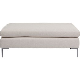 Cream fabric footstool - Gianna - Kare Design