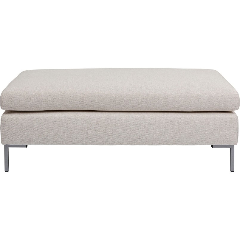 Cream fabric footstool - Gianna - Kare Design