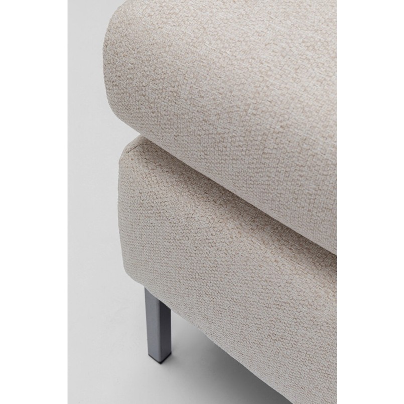 Cream fabric footstool - Gianna - Kare Design