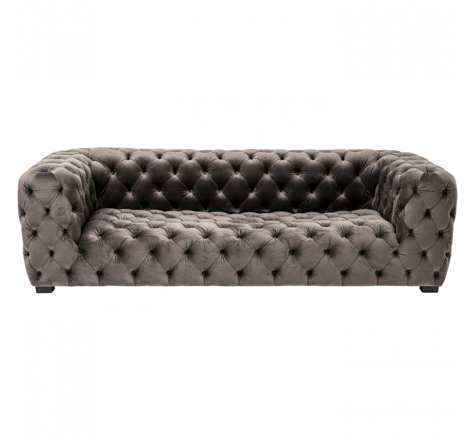 Canapé Metropol 3 places velours gris Kare Design
