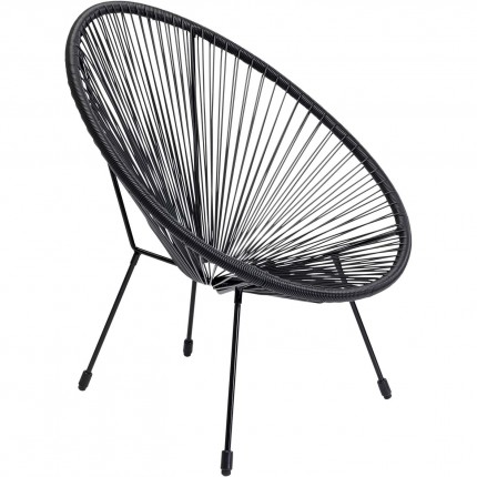 Fauteuil de jardin Acapulco Mono noir Kare Design