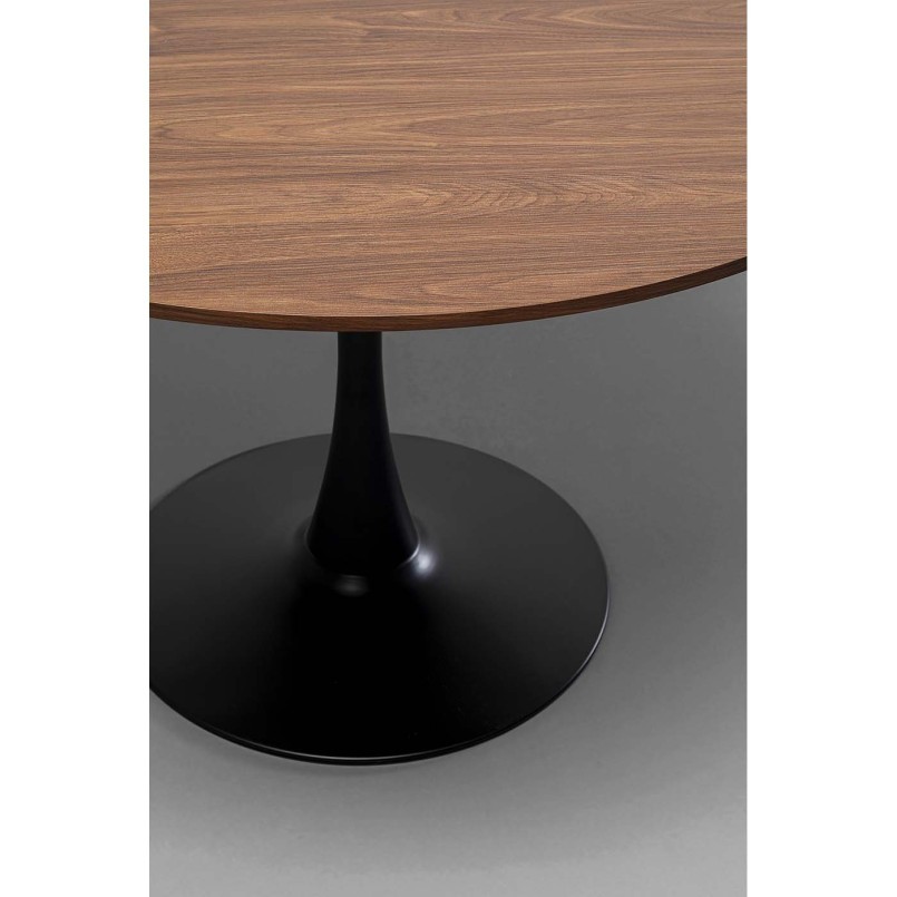 Table coloris noyer et pied noir - Schickeria - Kare Design