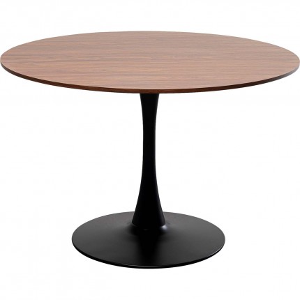 Table Schickeria 110cm noyer et noire Kare Design