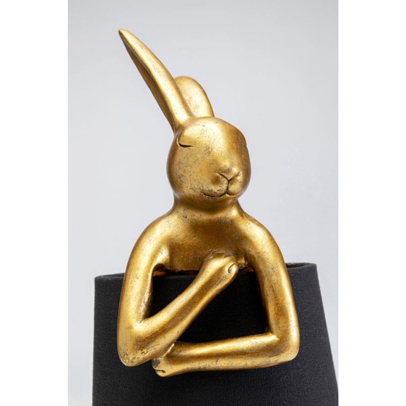 Lampe lapin dorée et noire - Animal - Kare Design
