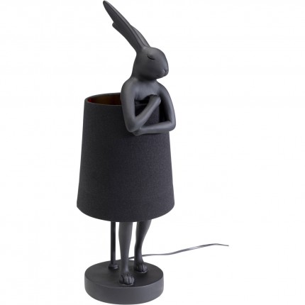 Lampe Animal Lapin noire 50cm doré Kare Design