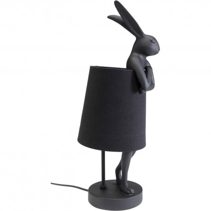 Lampe Animal Lapin noire 50cm doré Kare Design