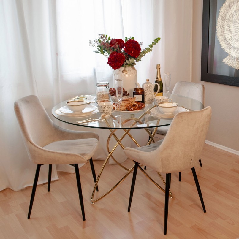 Beige velvet chair - East Side - Kare Design