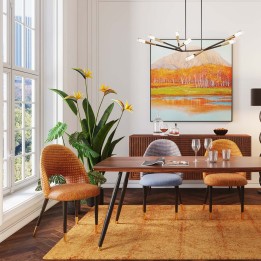 Orange retro chair - Hudson - Kare Design