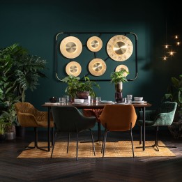Chaise avec accoudoirs contemporaine verte - Avignon - Kare Design