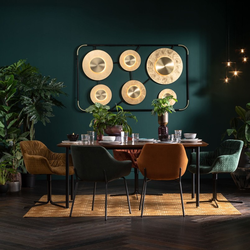 Chaise avec accoudoirs contemporaine verte - Avignon - Kare Design