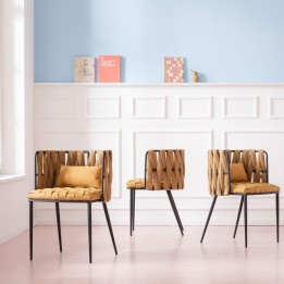 Chaise jaune design : fauteuil confortable au style contemporain - Gamme Cheerio